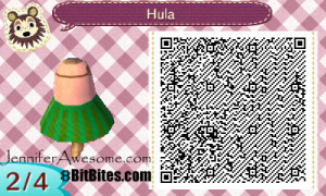 Animal Crossing: New Leaf Hula Outfit QR 2