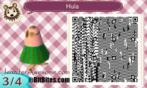 Animal Crossing: New Leaf Hula Outfit QR 3