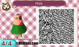 Animal Crossing: New Leaf Hula Outfit QR 4