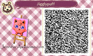 Jigglypuff Animal Crossing New Leaf Pokemon QR design