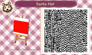 Animal Crossing: New Leaf Santa Claus Hat QR Design