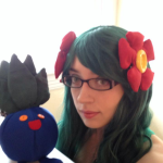 Bellossom Cosplay with Oddish Plushie