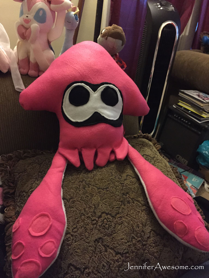 Pink Splatoon Squid Plush | Jennifer Awesome v5.0