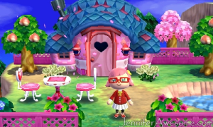 Animal Crossing Happy Home Designer - Pink and Blue House